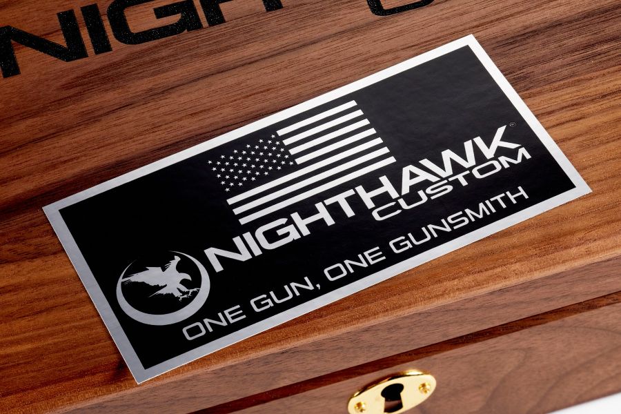 Nighthawk Custom Sticker Brushed Chrome Logo