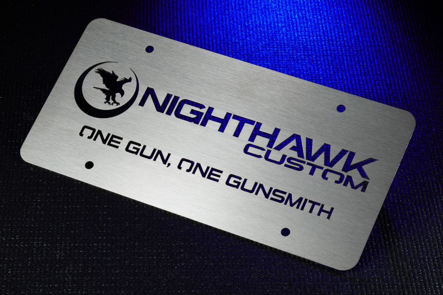 Nighthawk Custom Stainless License Plate