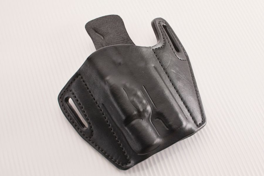 1911 Holster, Black Cowhide, Government Double Stack, RMR Cut, SureFire x300