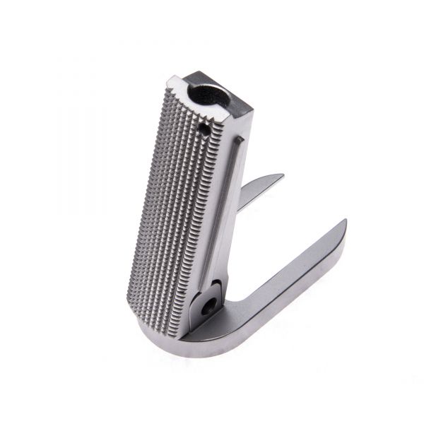 1911 Mainspring Housing/Magwell, Government, Flat, Checkered, Stainless