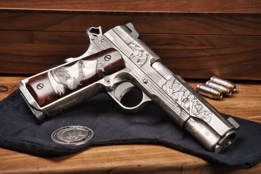 Nighthawk Custom Engraved 1911 - "Boston"