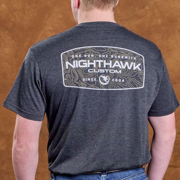 NH Topo Badge, T-Shirt, Cool Gray