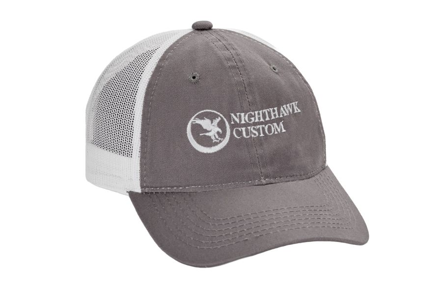 Nighthawk Sniper Gray & White Cap