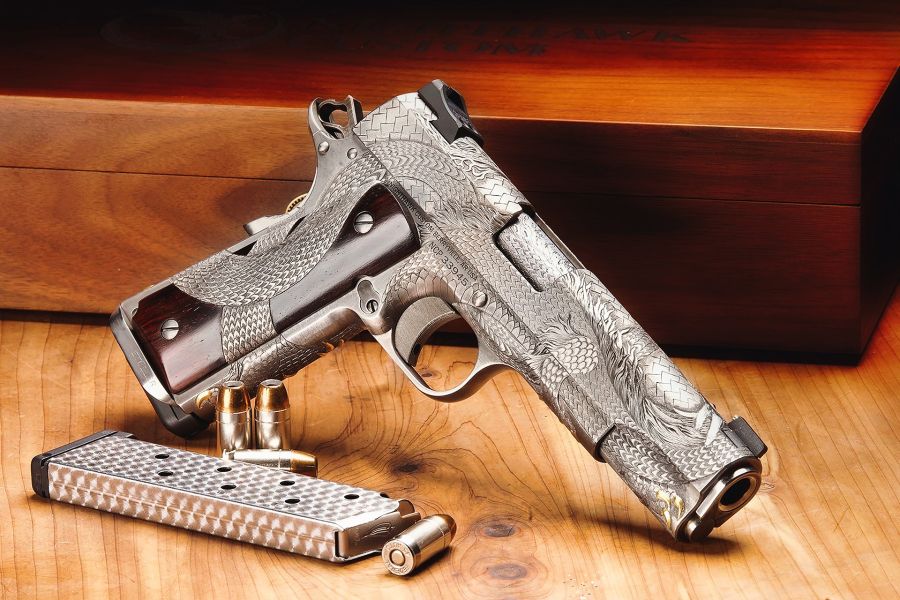 Nighthawk Custom Engraved 1911 - "The Dragons"