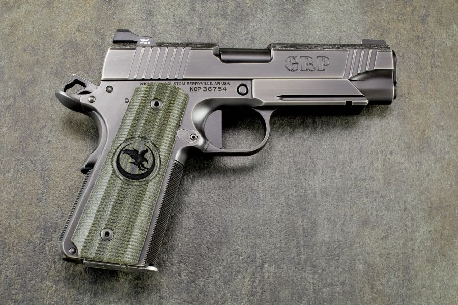 1911 Grips, Gator Back, Green, Micarta, Government/Commander