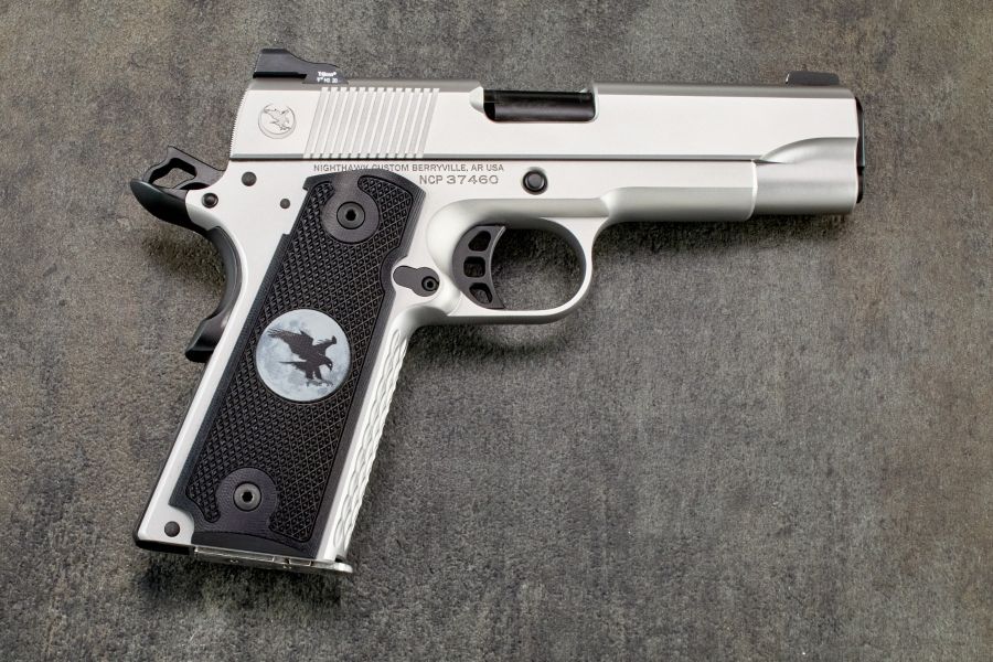 1911 Grips, Alumagrips, Black, Aluminum, Thin, Government/Commander
