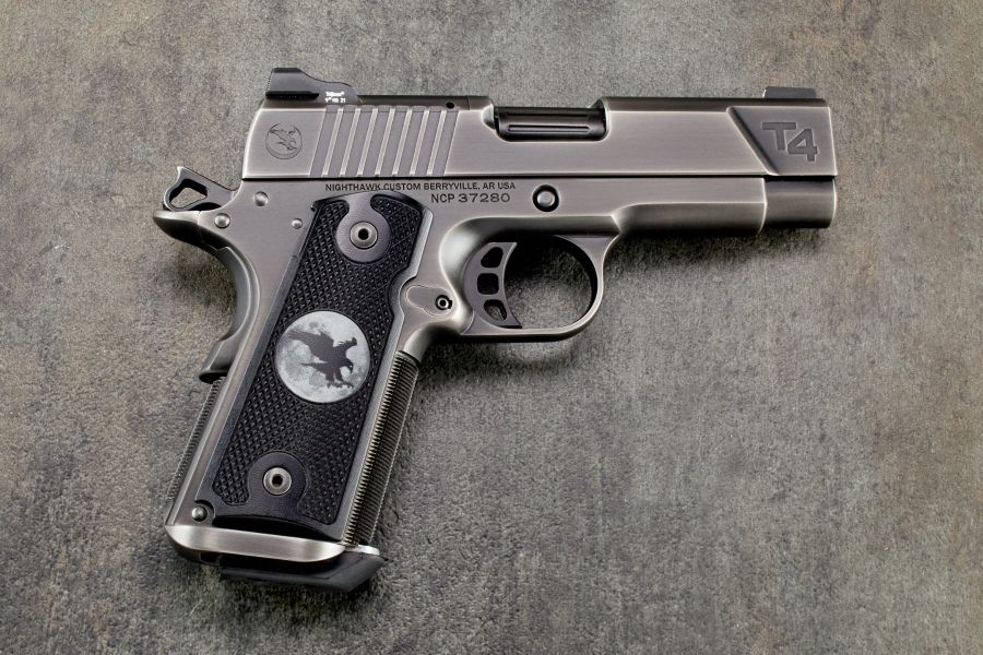 1911 Grips, Alumagrips, Black, Aluminum, Thin, Officer