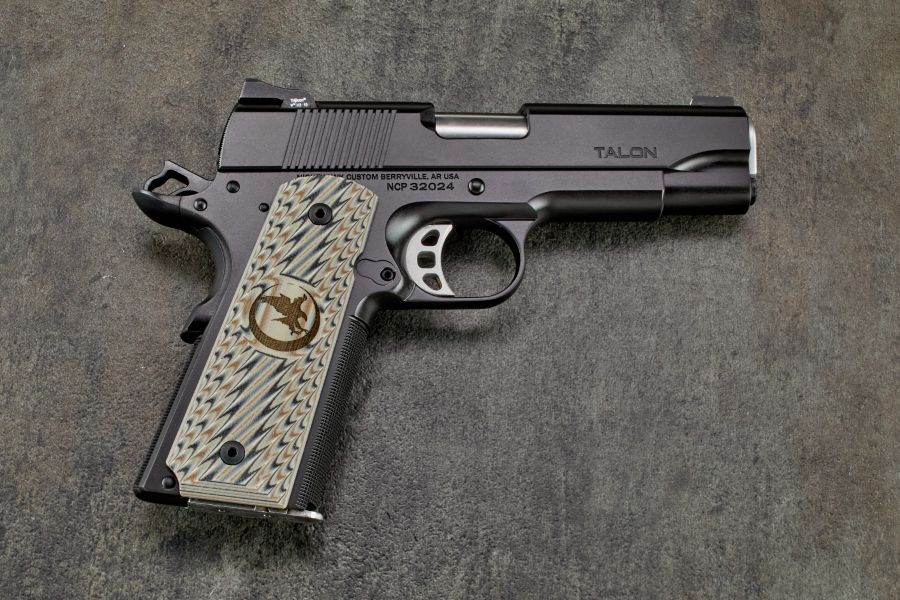 1911 Grips, Predator, Black/Desert Brown, G10, Government/Commander