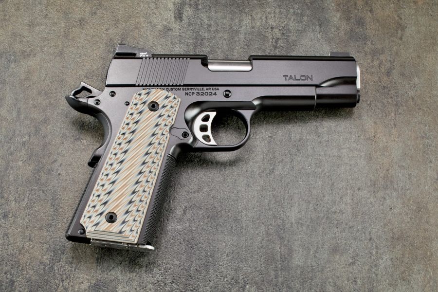 1911 Grips, Predator, Black/Desert Brown, G10, Government/Commander