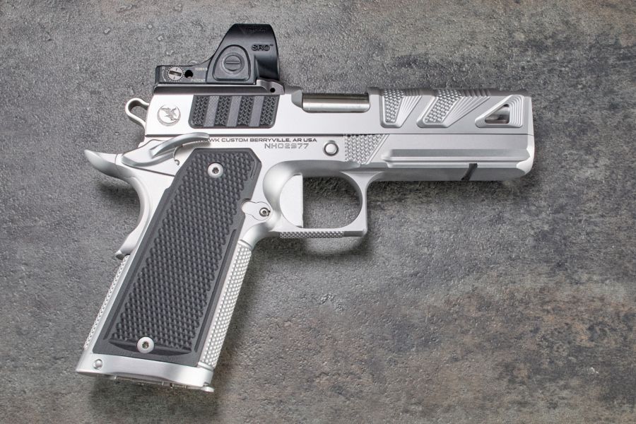 1911 Grips, Railscales Alpha Hawk, Black, G10, Government/Commander, Ambi