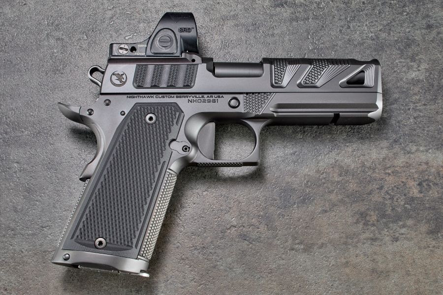 1911 Grips, Railscales Alpha Hawk, Black, G10, Government/Commander