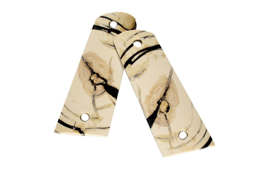 1911 Grips, Crosscut Mammoth Ivory, Government/Commander