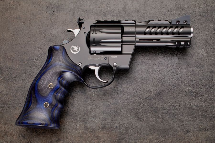 Korth Custom Laminate Wood Grips - Blue/Black