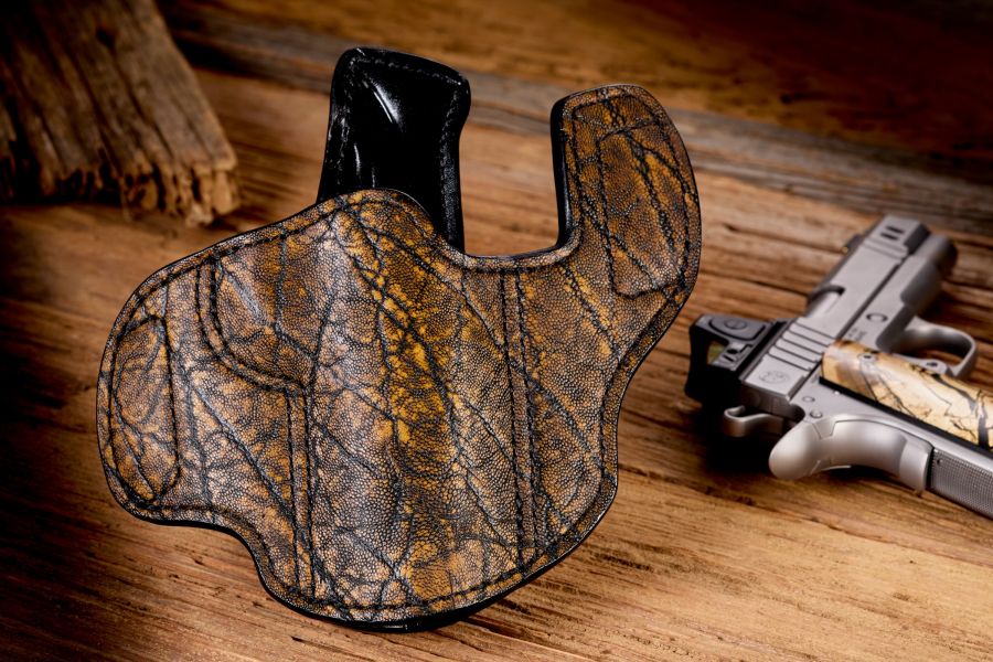 Holster, Antique Safari Elephant, Commander, Optic Cut, Non-Railed, RH