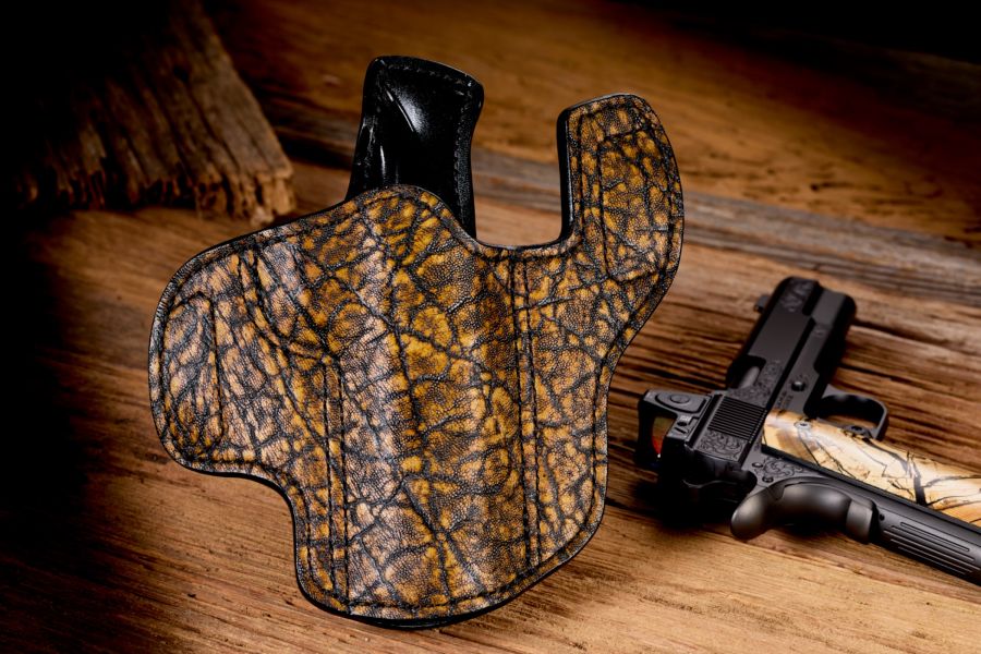 Holster, Antique Safari Elephant, Government, Optic Cut, Non-Railed, RH