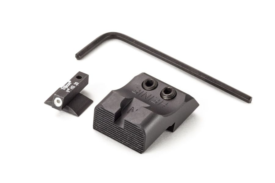 1911 Sight Set, Heinie SlantPro Black Rear, Tritium Front