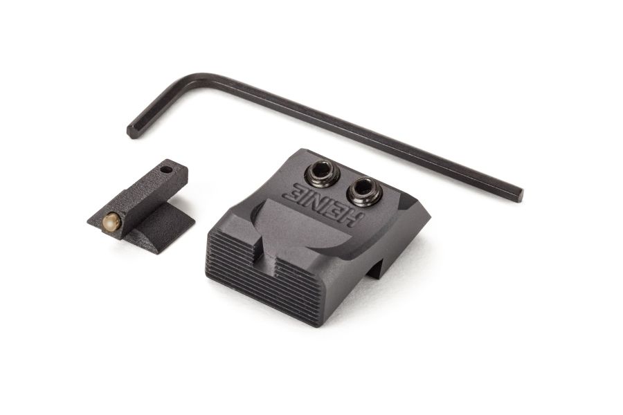 1911 Sight Set, Heinie SlantPro Black Rear, Gold Bead Front