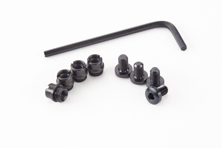 Hex Head 1911 Grip Screws and Bushings, Carbon