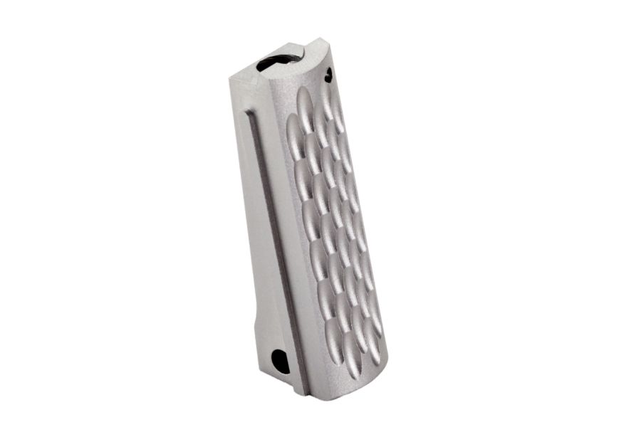 1911 Mainspring Housing, Government, Flat, Scalloped, Stainless