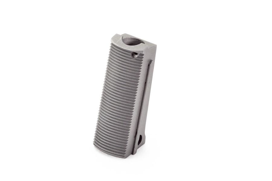 1911 Mainspring Housing, Officer, Flat, Serrated, Stainless