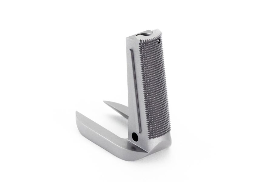 1911 Mainspring Housing/Magwell, Government, Flat, Checkered, Stainless