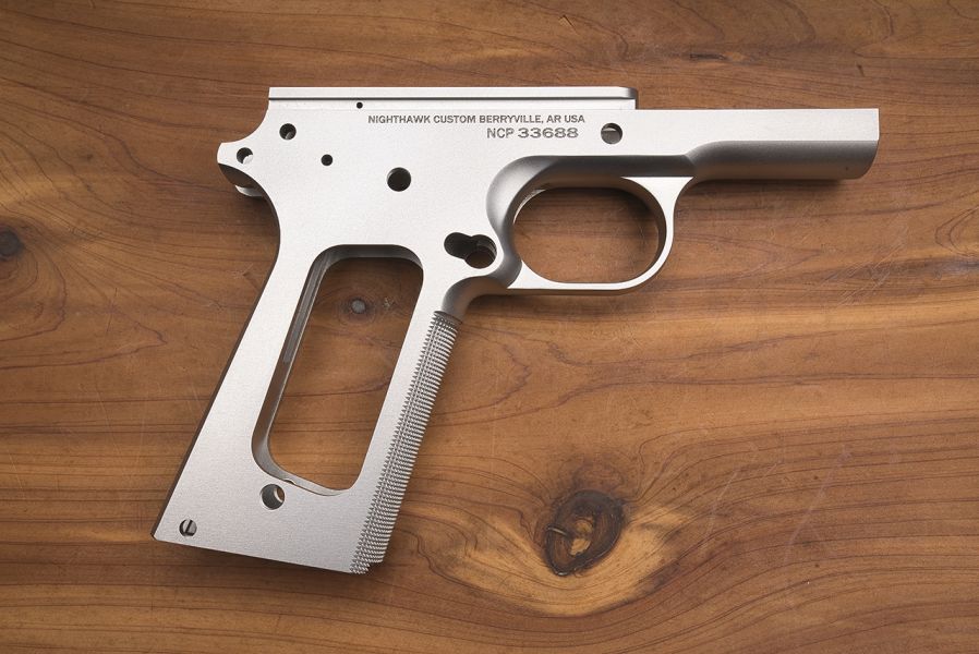 1911 Frame, Commander, Deep Cut 25 LPI Checkering, NO Ramp Cut/.45 ACP