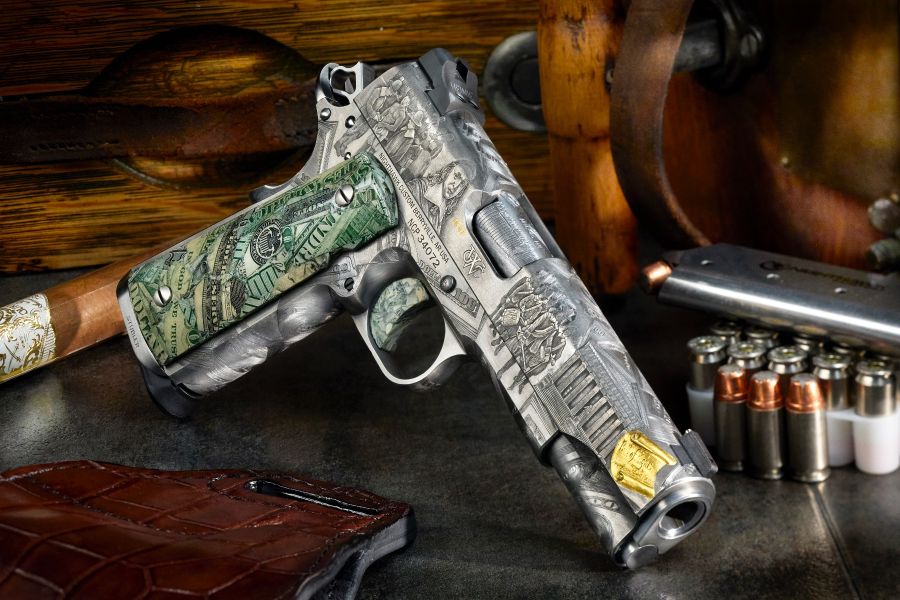 Nighthawk Custom Engraved 1911 - "Wall Street"