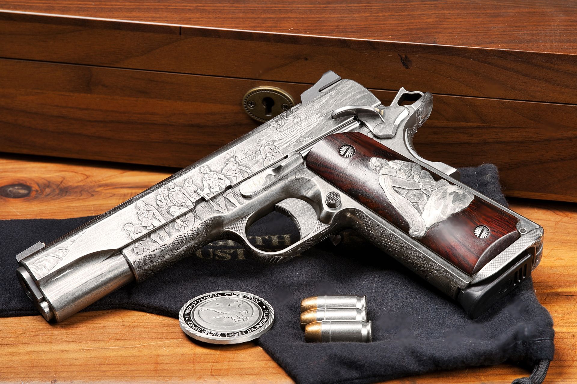 Nighthawk Custom Engraved 1911 - "Boston"