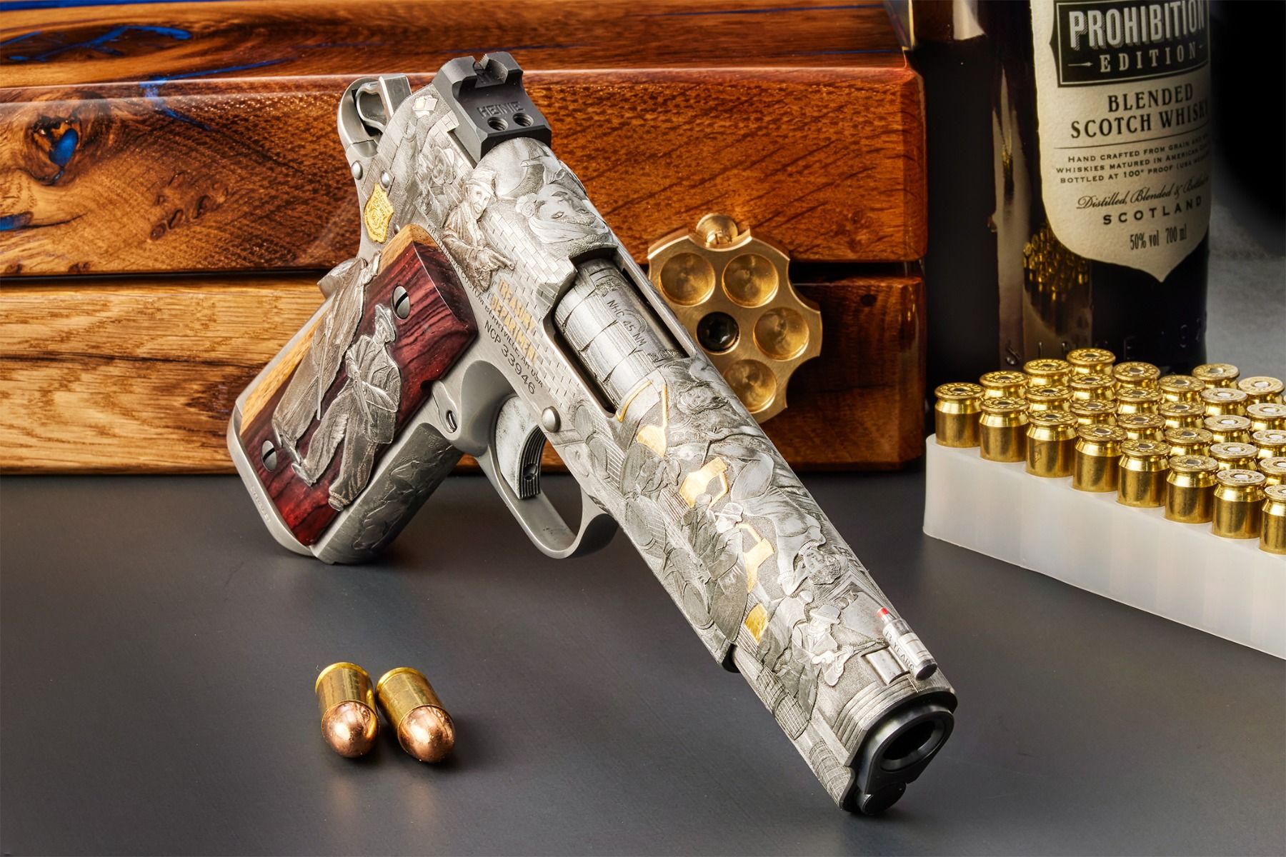 Nighthawk Custom Engraved 1911 - "Prohibition"