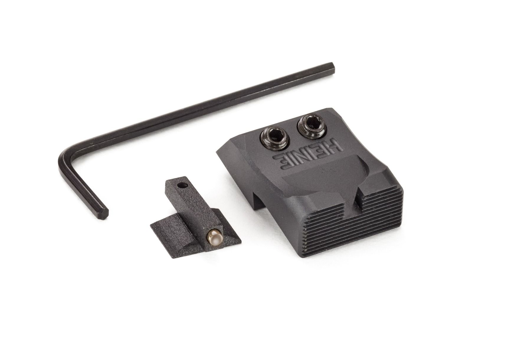 1911 Sight Set, Heinie SlantPro Black Rear, Gold Bead Front