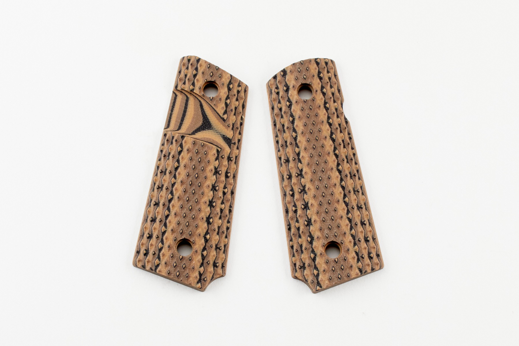 1911 Grips, Tactical Diamond, Hyena Brown, G10, Super Scoop, Officer